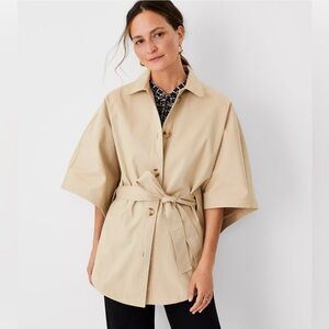 NWT Ann Taylor Trench Poncho XS/S